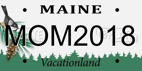 MOM2018 Maine License Plate