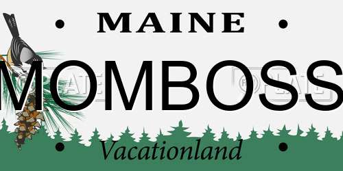 MOMBOSS Maine License Plate
