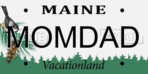 MOMDAD Maine License Plate