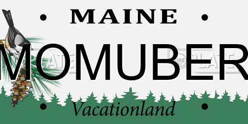 MOMUBER Maine License Plate