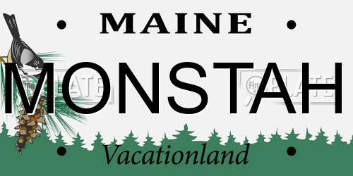 MONSTAH Maine License Plate