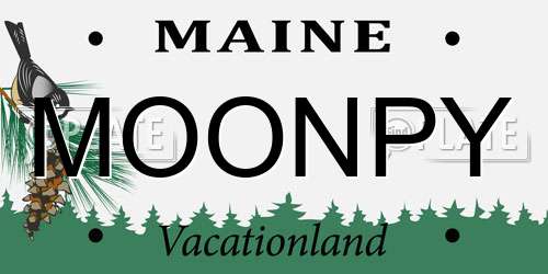 MOONPY Maine License Plate