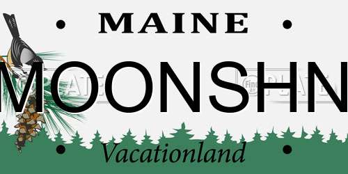 MOONSHN Maine License Plate