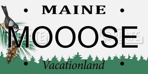 MOOOSE Maine License Plate