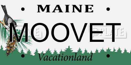 MOOVET Maine License Plate