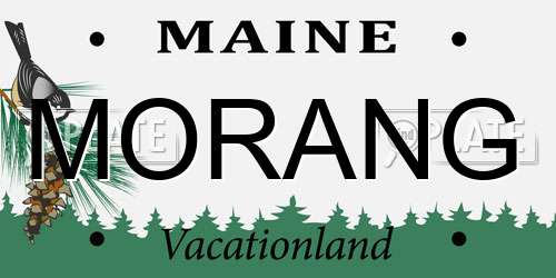 MORANG Maine License Plate