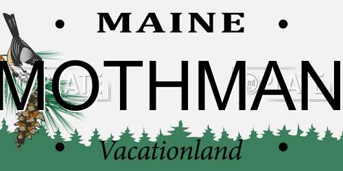 MOTHMAN Maine License Plate