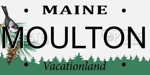 MOULTON Maine License Plate