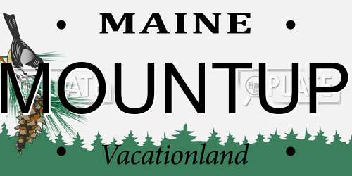 MOUNTUP Maine License Plate