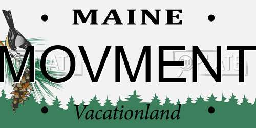 MOVMENT Maine License Plate
