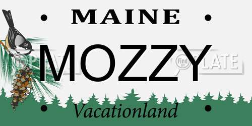 MOZZY Maine License Plate
