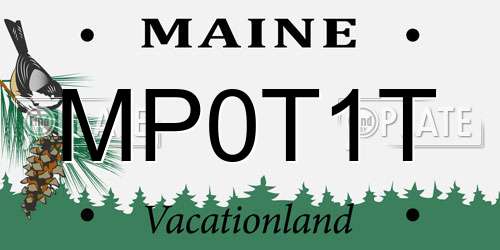 MP0T1T Maine License Plate