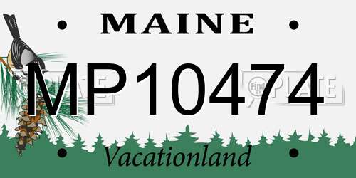 MP10474 Maine License Plate