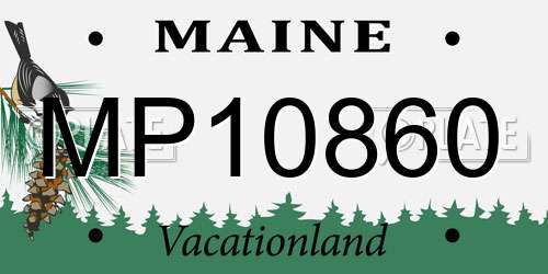 MP10860 Maine License Plate