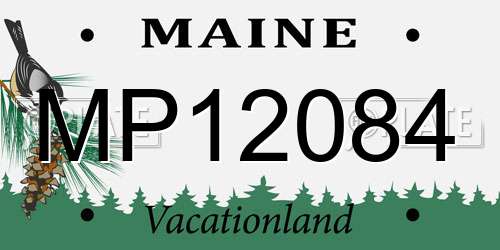 MP12084 Maine License Plate
