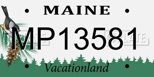 MP13581 Maine License Plate