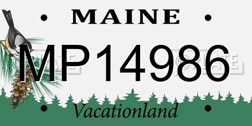MP14986 Maine License Plate