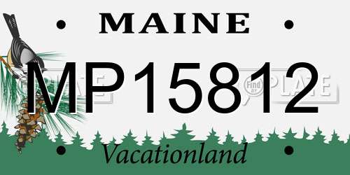 MP15812 Maine License Plate