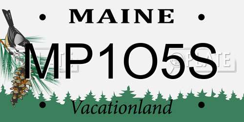 MP1O5S Maine License Plate