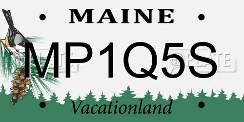 MP1Q5S Maine License Plate