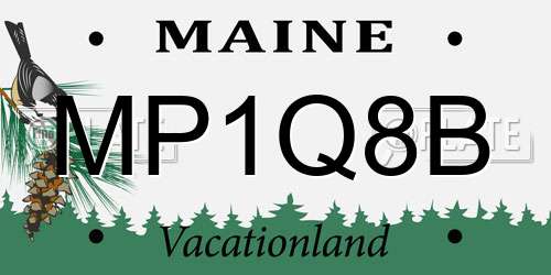 MP1Q8B Maine License Plate