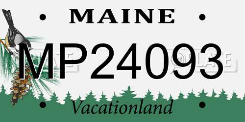 MP24093 Maine License Plate