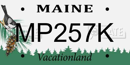 MP257K Maine License Plate