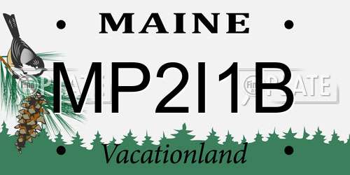 MP2I1B Maine License Plate