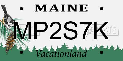 MP2S7K Maine License Plate