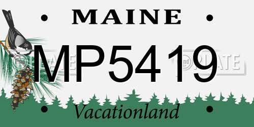 MP5419 Maine License Plate
