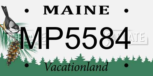 MP5584 Maine License Plate