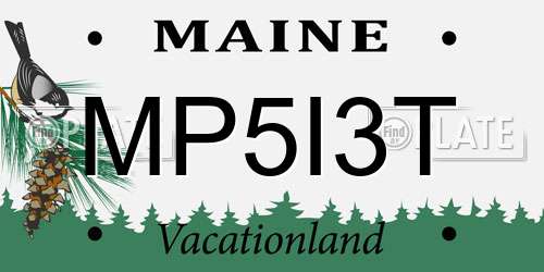 MP5I3T Maine License Plate