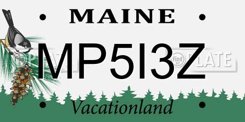 MP5I3Z Maine License Plate
