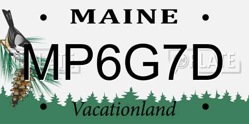 MP6G7D Maine License Plate