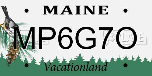 MP6G7O Maine License Plate