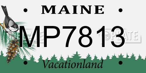 MP7813 Maine License Plate