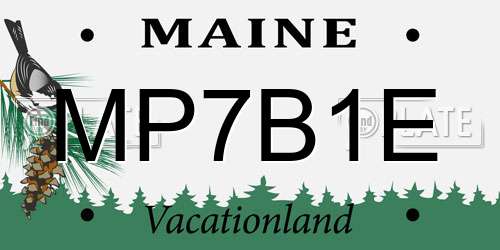 MP7B1E Maine License Plate