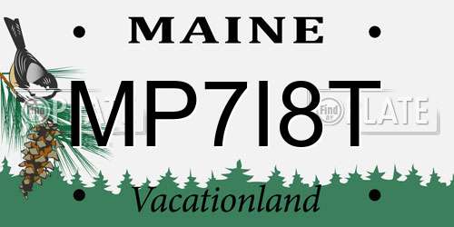 MP7I8T Maine License Plate