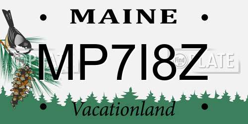 MP7I8Z Maine License Plate