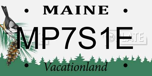 MP7S1E Maine License Plate