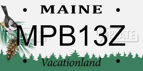 MPB13Z Maine License Plate