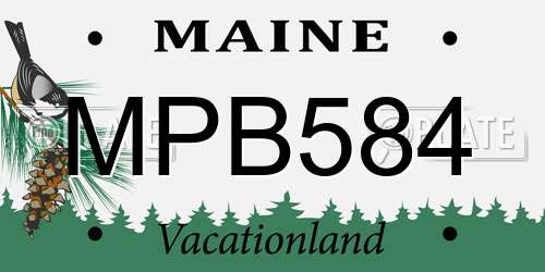 MPB584 Maine License Plate