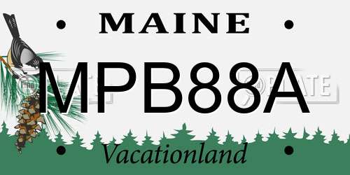 MPB88A Maine License Plate