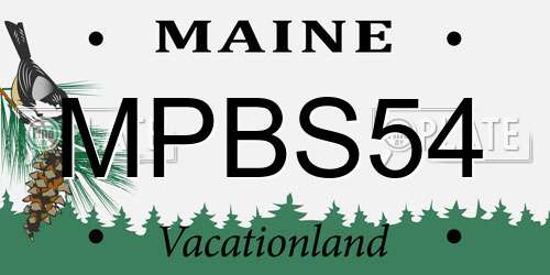 MPBS54 Maine License Plate