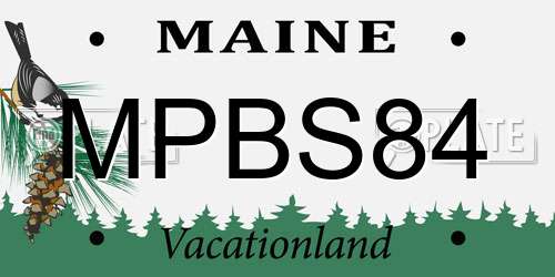 MPBS84 Maine License Plate