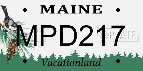MPD217 Maine License Plate