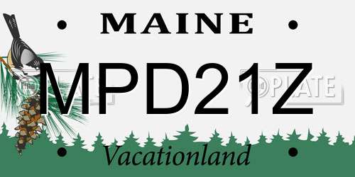 MPD21Z Maine License Plate