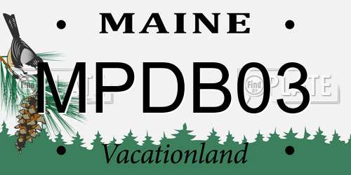 MPDB03 Maine License Plate