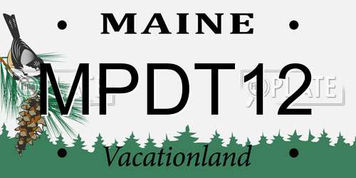 MPDT12 Maine License Plate
