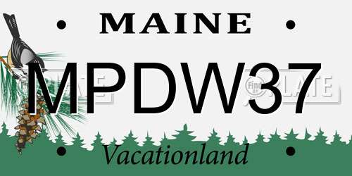 MPDW37 Maine License Plate